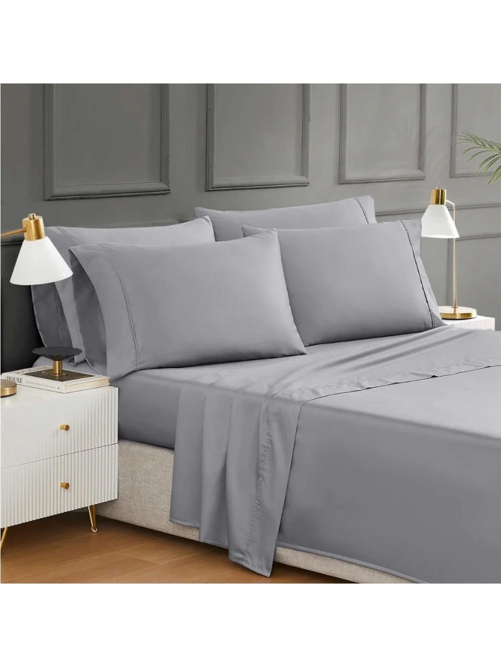 Hotel Signature Egyptian Cotton 400 Thread Count 6-Piece Sheet Set, NWT